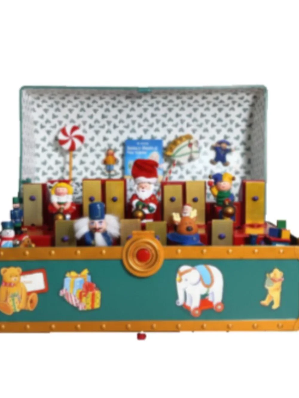 Mr Christmas Santa Musical Toy Chest Animated Music Box Complete Tested Works
